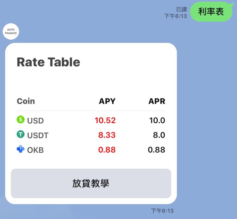 【Auto Finance】放貸機器人使用教學